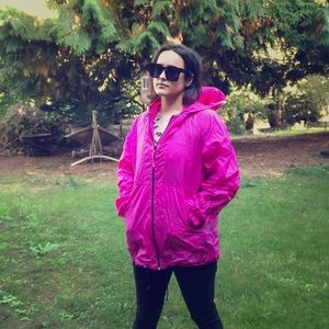 Vintage Magenta Windbreaker + Rain Jacket